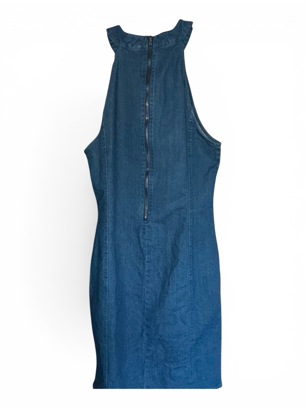 Ashley Stewart NWT Sleeveless Denim Shift Dress - Blue P2P 20” waist 17-18” - Picture 2 of 16